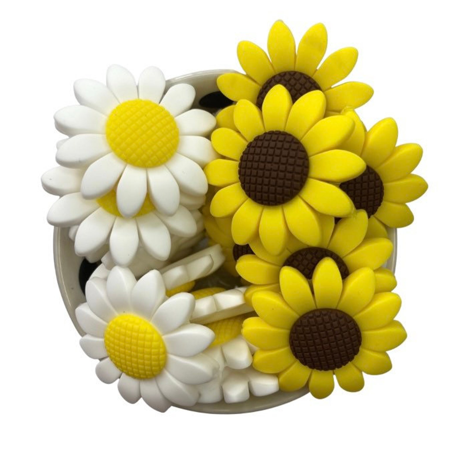 42mm Sunflower Silicone Beads Wholesale Beads Etsy