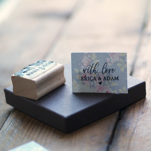 Wedding Favour Custom Rubber Stamp With Your Initials Custom Etsy UK