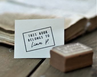 This book belongs to - Personalised Rubber Stamp