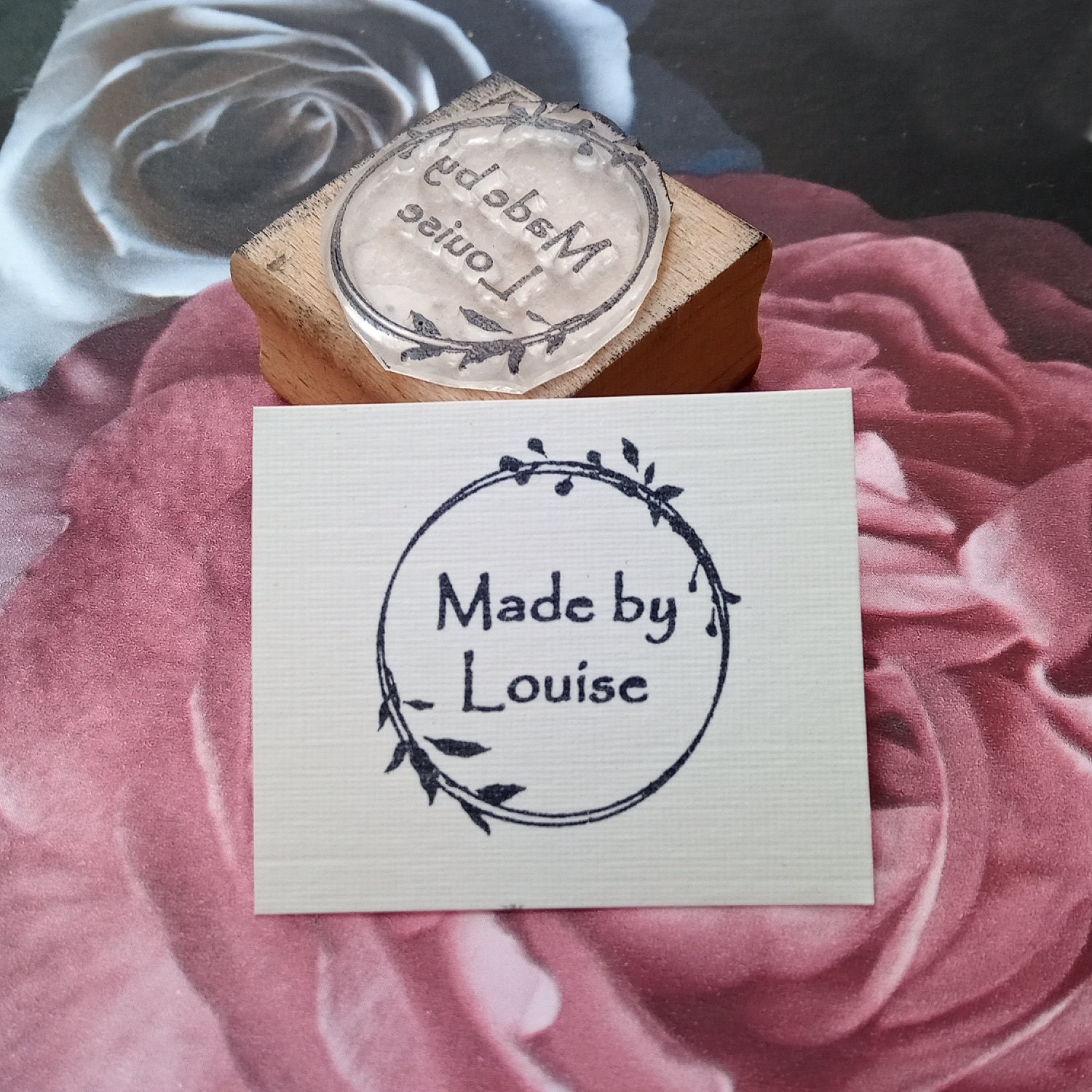 Made by Personalised Rubber Stamp Etsy UK