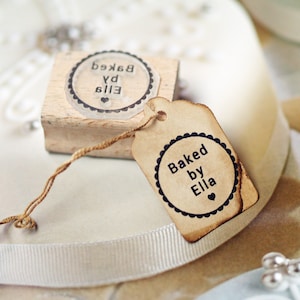 Baked by Personalised Rubber Stamp - Bakers gifts