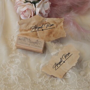 Signature name rubber stamp / personalised stamping / bespoke gifts / By House Of Rubber Stamps