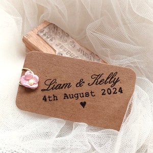 Wedding Stamp with Names And Date Custom Rubber Stamp, Save the Date