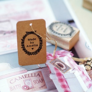 Made by Personalised Rubber Stamp - handmade goods labelling