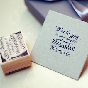 Personalised 'Thank You for supporting this small business' Rubber Stamp