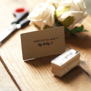 Handcrafted By Personalised Rubber Stamp