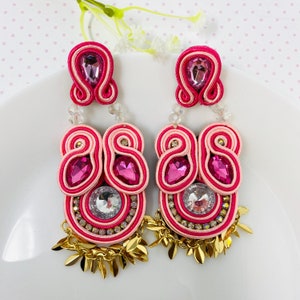 Hadmade Soutache Earrings,  Soutache jewelry, Statement Earrings, Amazing Earrings, stunning earrings, wanderlust jewelry, soutache cord
