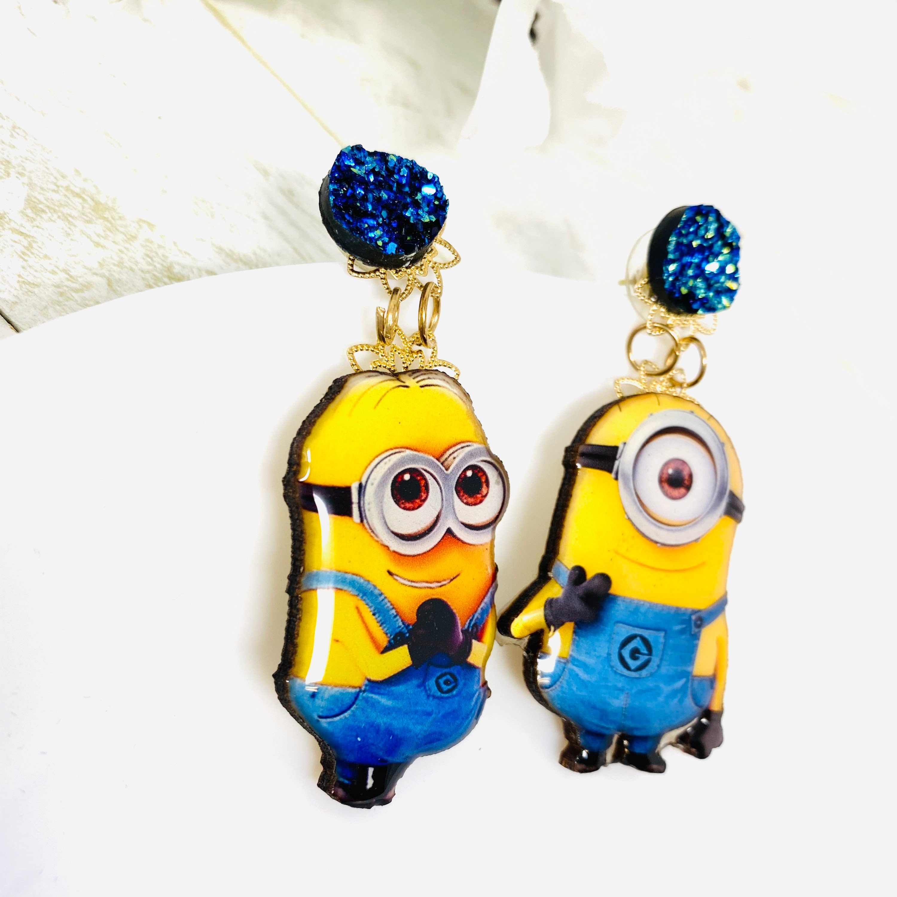 Minions Earrings Funny Earrings Handmade Statement Earrings Etsy UK