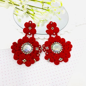 Handmade soutache earrings,Soutache earrings,awesome earrings , elegant earrings, wanderlust jewelry, soutache jewelry, amazing earrings