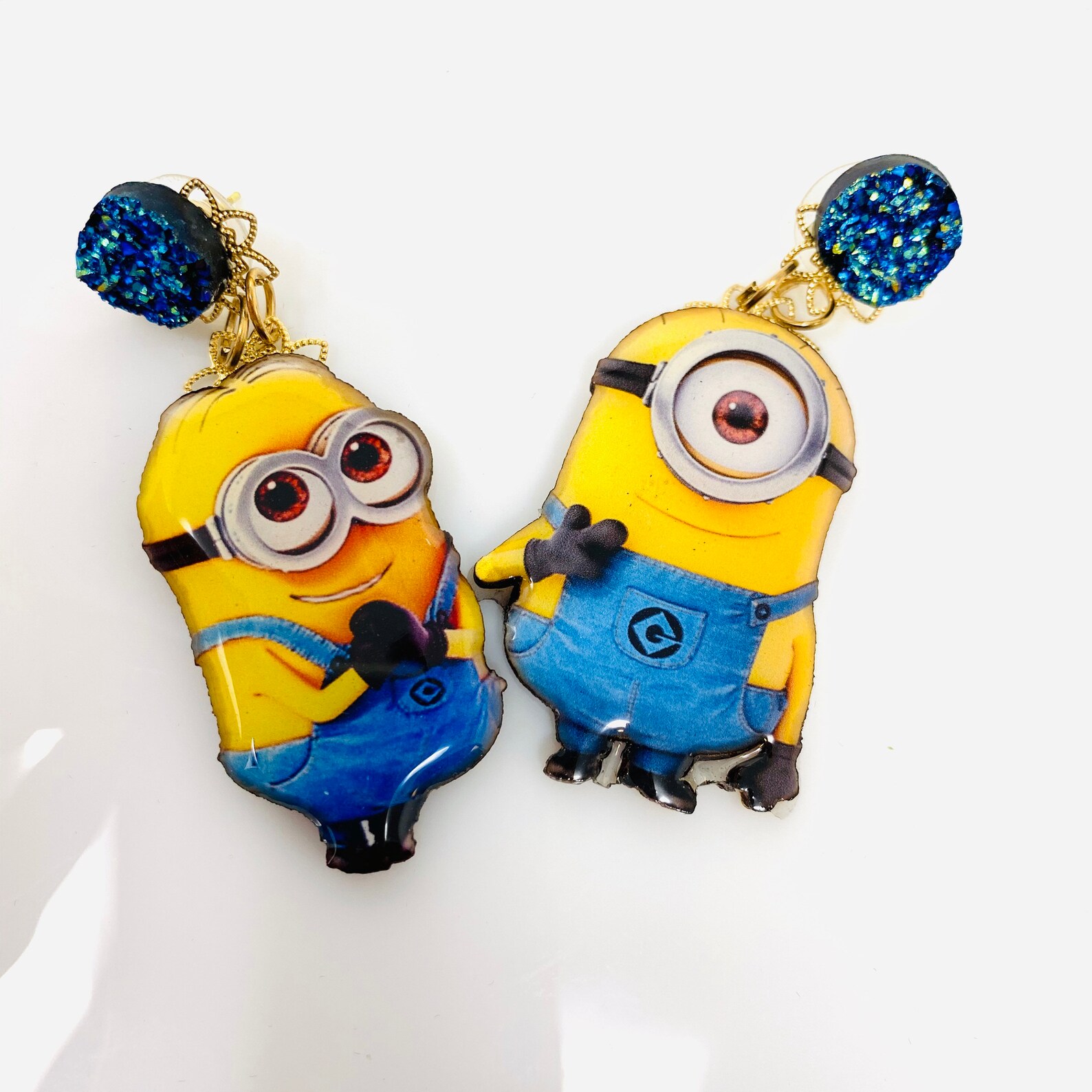 Minions Earrings Funny Earrings Handmade Statement Earrings Etsy