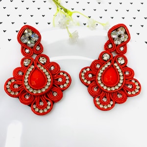 Hadmade Soutache Earrings,  Soutache jewelry, Statement Earrings, Amazing Earrings, cool earrings, wanderlust jewelry, soutache cord