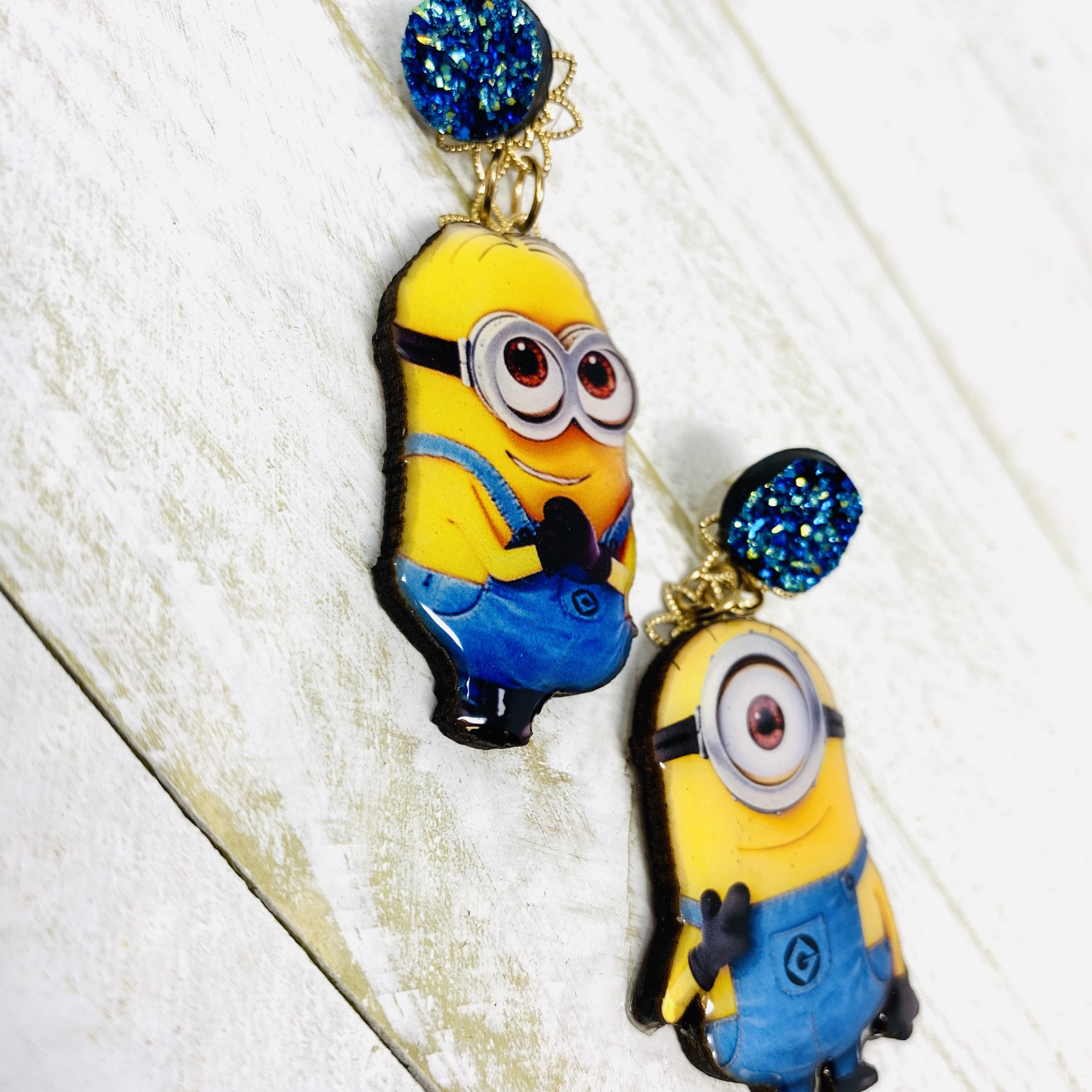 Minions Earrings Funny Earrings Handmade Statement Earrings Etsy UK