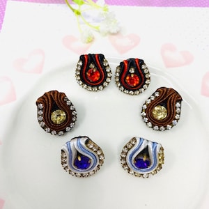 Tiny Soutache  Earrings, Handmade statement earring, colorful soutache earrings, Soutache Jewelry, soutache cord, cool earrings