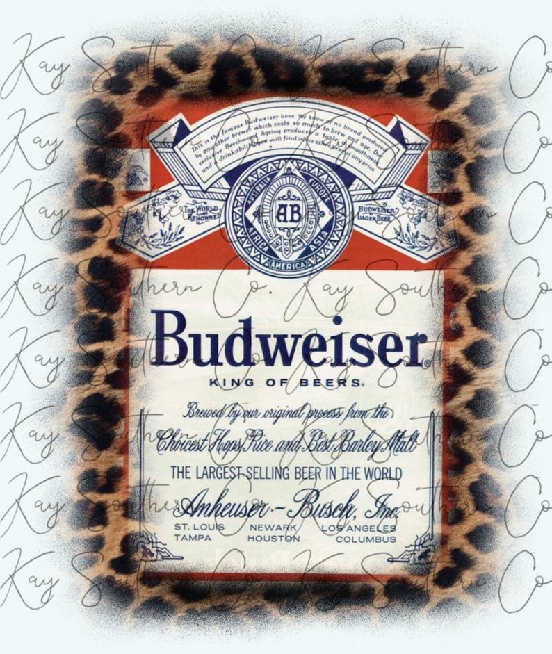 Budweiser Cheetah PNG Digital Download | Etsy