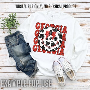 Georgia Cowprint Smiley DIGITAL SUBLIMATION FILE