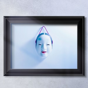 Noh Mask Photo Prints for Minimalistic Room image 1