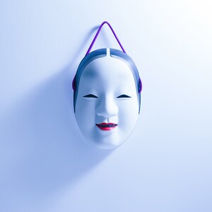 Noh Mask Photo Prints for Minimalistic Room image 2