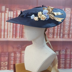 THE DUCHESS - 18th Century inspired Bergere Hat  (many colours and trim available)