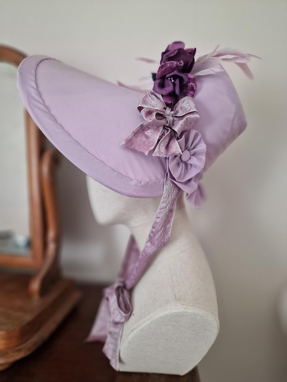 THE ANN - Romantic Era Bonnet (Ready to wear)