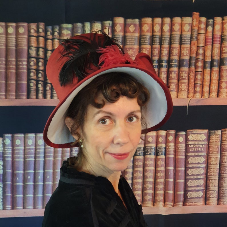 Regency style poke bonnet