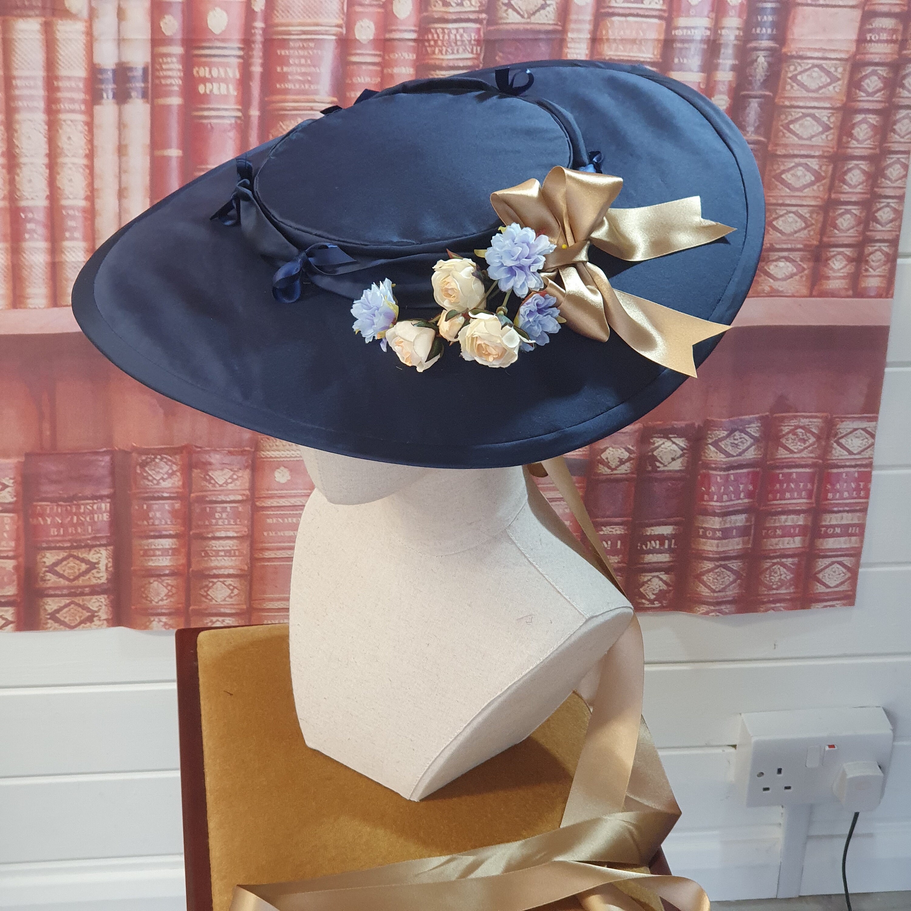 18th Century inspired Bergere Hat Elizabeth Swann Rococo straw hat