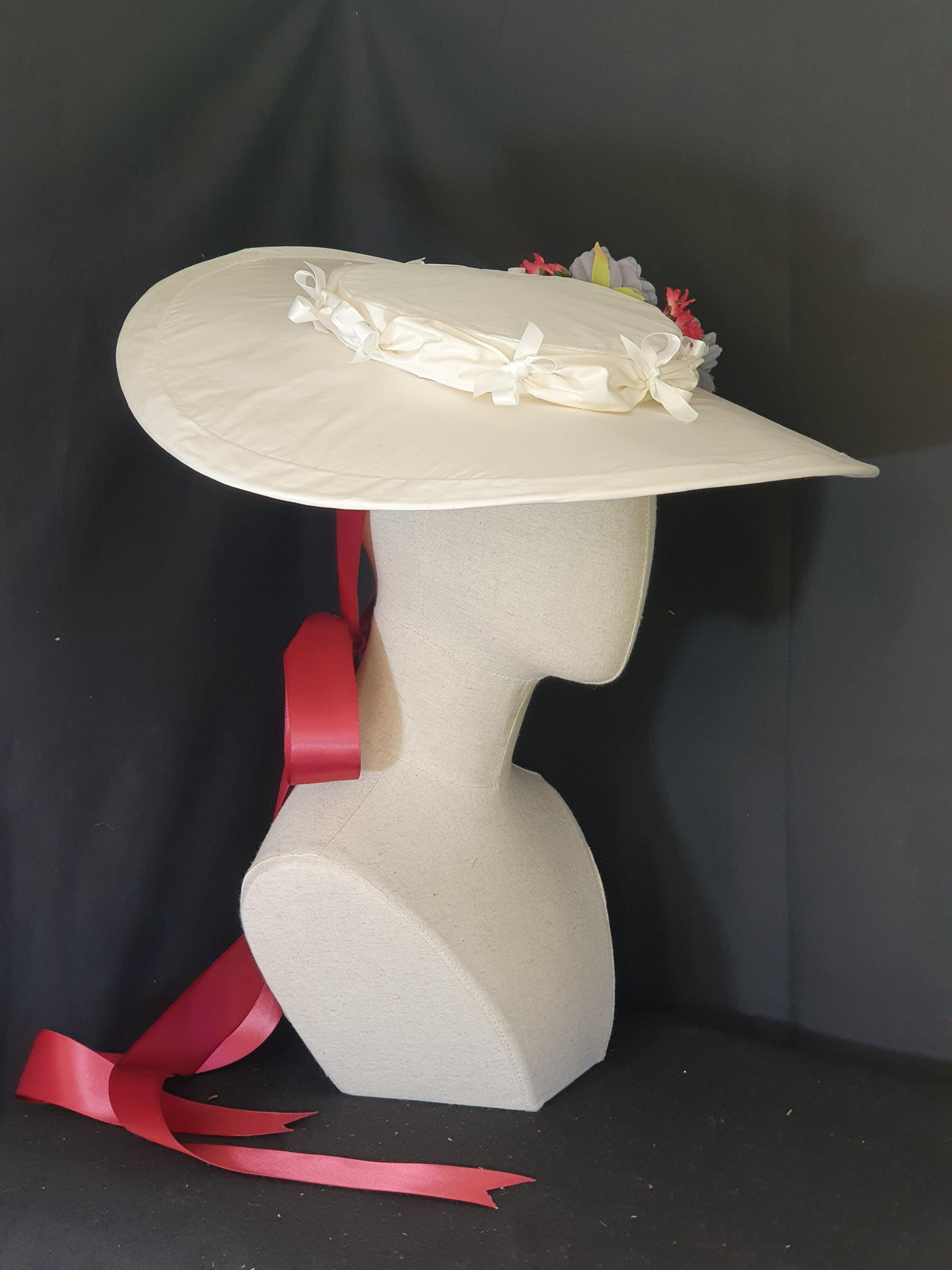 Vintage 50s Original Talbert Duchess, Italy. women\'s hat THE DUCHESS - 18th Century Inspired Bergere Hat - Pure Silk  main image 3
