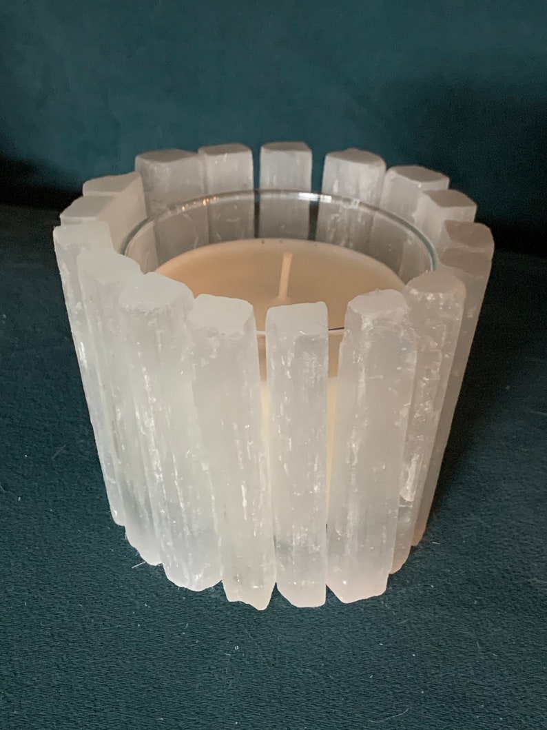 Selenite candle Peaceful, Intuitive, Spiritual, Calming image 1