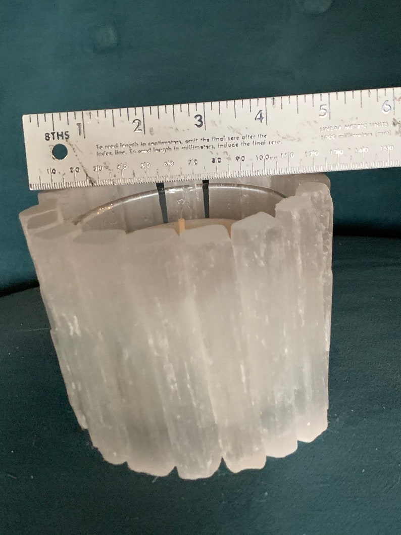 Selenite candle Peaceful, Intuitive, Spiritual, Calming image 3