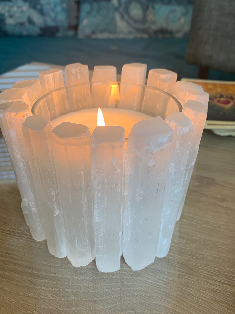 Selenite candle Peaceful, Intuitive, Spiritual, Calming image 7