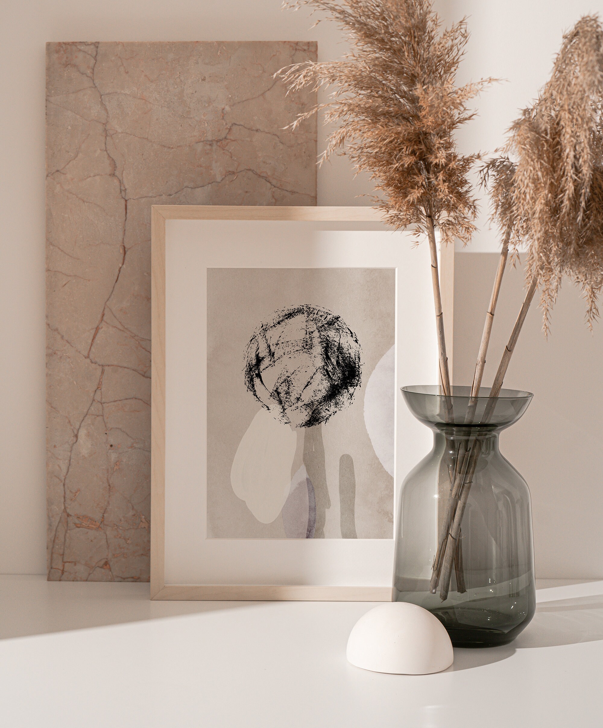 Original japandi abstract art print abstract wall art | Etsy