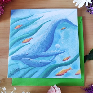 Karte mit Wal und Baby All Seasons Handmade