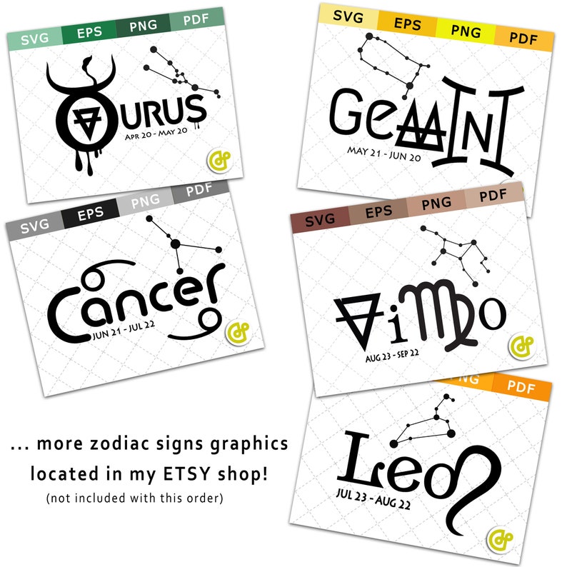 Zodiac Sign Gemini Astrology Horoscopes .svg .pdf .png .jpg Etsy