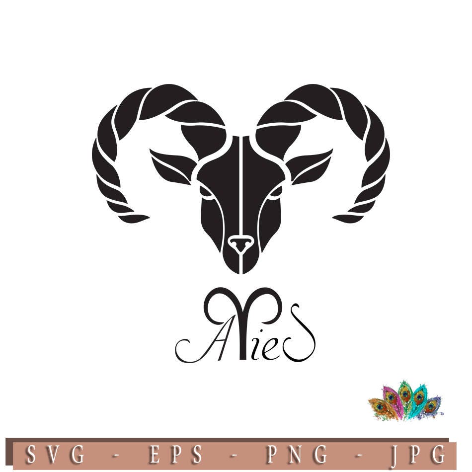 Download Zodiac Sign Aries Ram Astrology Horoscopes .SVG .EPS .PNG | Etsy