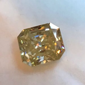 Loose Moissanite Yellow SIZE CHOICE Rediant Cut Moissanite Diamond Alternatives Ethical Diamond Jewelry Making USA Seller