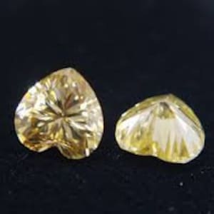 Beautiful Heart Shape Loose Moissanite Yellow color, Unique Handcrafted Moissanite For Engagement Ring, Wedding Ring, Pendant  USA Seller