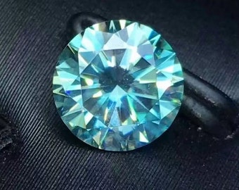 7 bis 11mm lose Moissanite blau SIZE CHOICE Rundschliff Moissanite Diamant Alternativen Ethische Diamant Schmuckherstellung USA Verkäufer