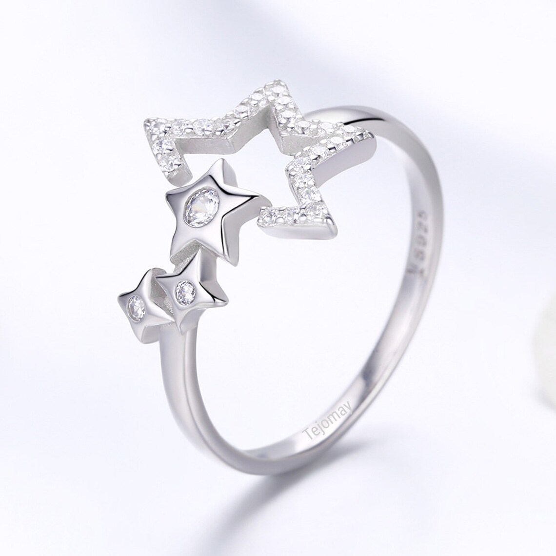 Simple Fashion Star Opening Female Engagement, Promise, Proposal Ring ...