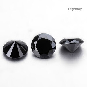 7 tot 11 mm losse Moissanite Black Round Cut Diamond Alternatieven Ethische Diamond Jewelry Making USA Verkoper