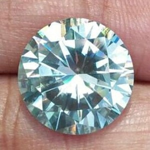 7 tot 11 mm losse Moissanite hemelsblauw GROOTTE KEUZE ronde geslepen Moissanite Diamond alternatieven ethische diamanten sieraden maken USA verkoper