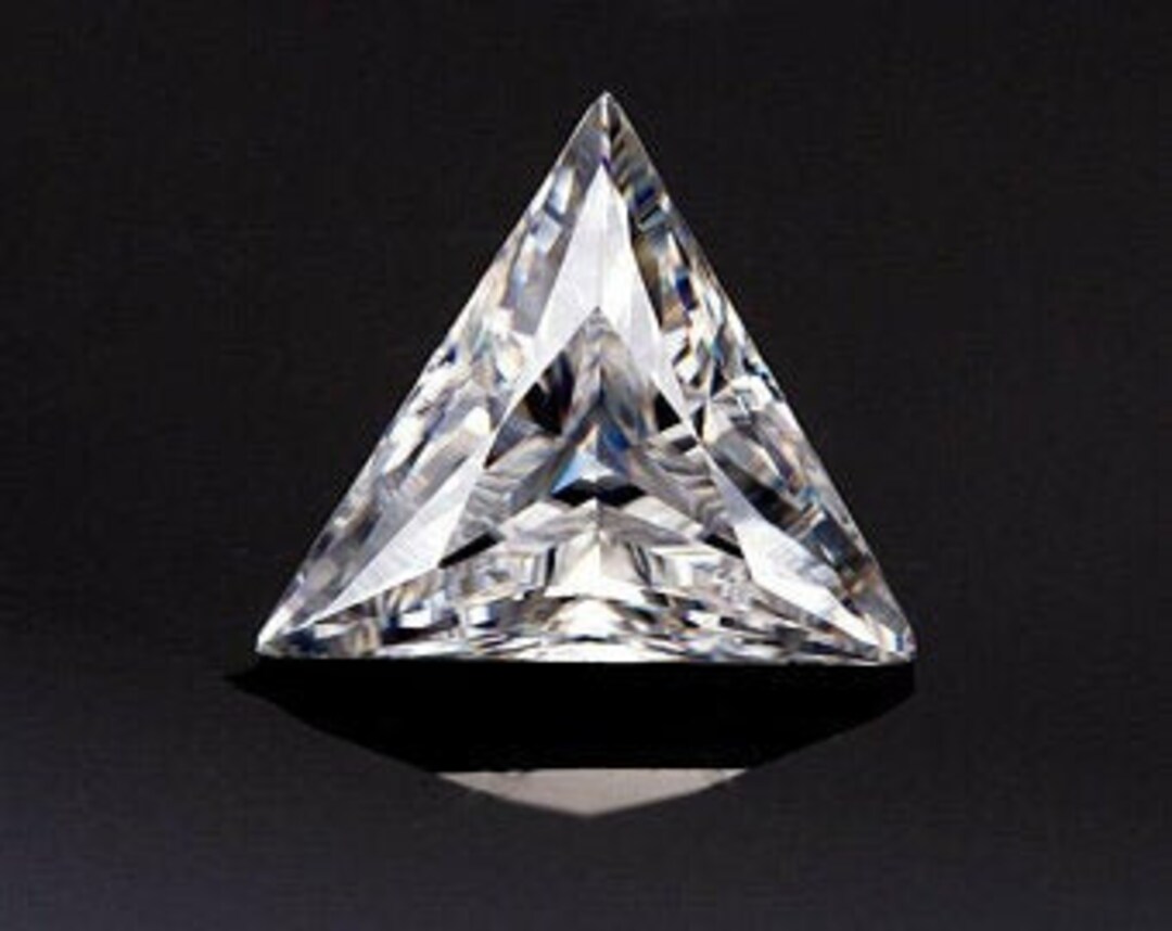 Triangle Colorless Stunning 5 to 9 MM Triangle Cut Colorless Handcrafted Loose Moissanite ...