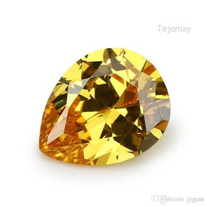 Loose Moissanite Golden Color SIZE CHOICE Pear Cut Diamond For Engagement Ring | Wedding Ring | Moissanite Pendant | Bridal Collection
