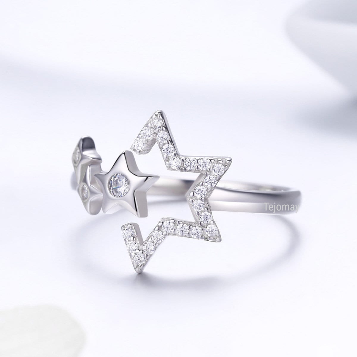 Simple Fashion Star Opening Female Engagement, Promise, Proposal Ring ...