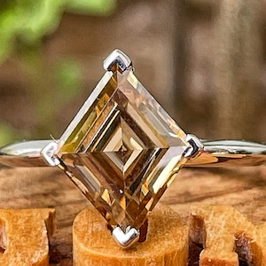 Unique 2.25 TCW Champagne Color Kite Moissanite Engagement Ring,, Wedding Ring, Anniversary Gifts For Her, Promise Ring