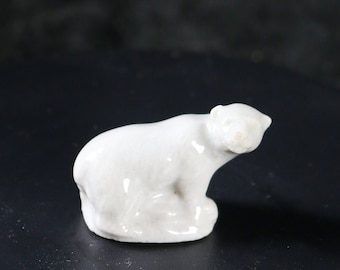 Porcelain Polar Bear Figurine