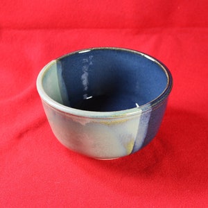 Studio Pottery Mixing Bowl - in Blues and Greens - Signed
