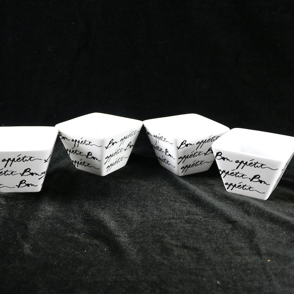 Square Bowls Ciroa Salle Simple Serve Porcelain Bon Appetit Bowls