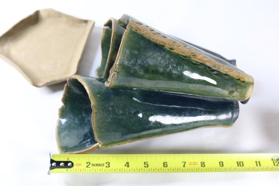 Slab-built Studio Pottery 3-part Vase / Planter - Etsy