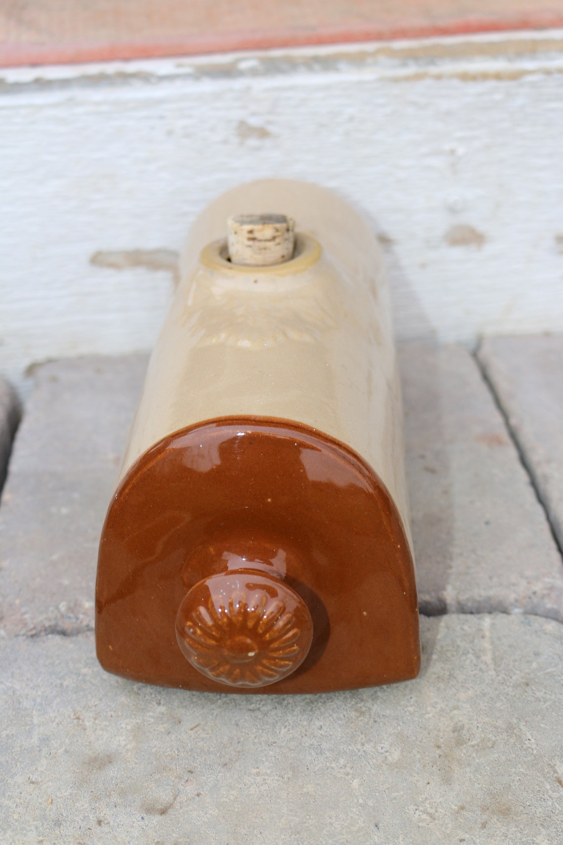 Antique Crock Stoneware Hot Water Bottle Etsy