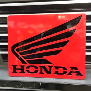 3D Metal Honda Motorcycle Racing Sign