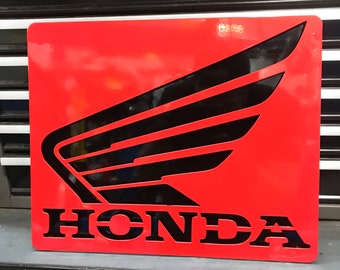 3D Metal Honda Motorcycle Racing Sign